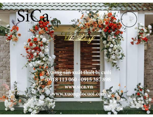 Cổng hoa cưới kết hoa hiện đại giá rẻ