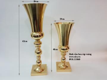 Bộ bình cắm hoa bàn tiệc cúp  vuông