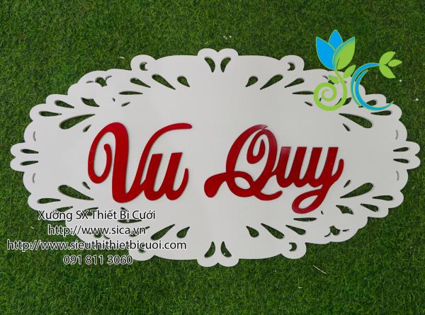 bảng chữ vu quy cho lễ cướ