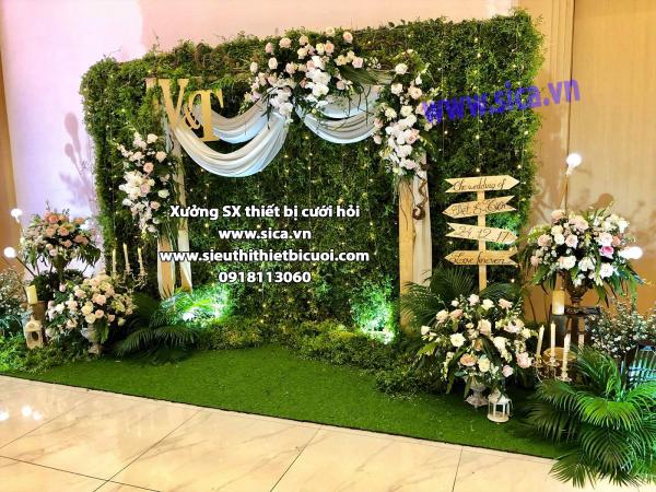 Sản xuất mua bán phông trang trí cưới mới