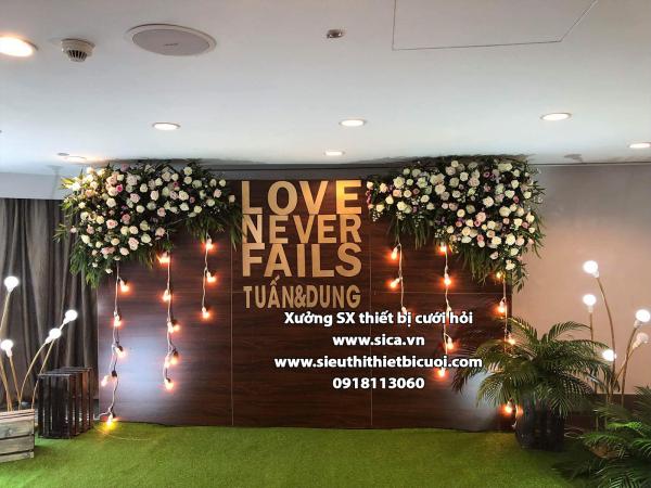 Backdground chụp hình cưới nhà hàng