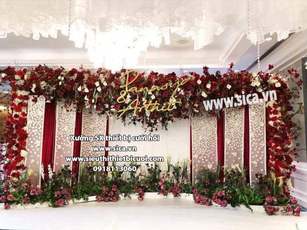 Backdrop chụp hình đám cưới nhà hàng mới nhất