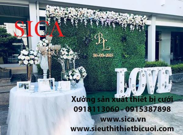 Chuyên thiết kế background nhà hàng tiệc cươi