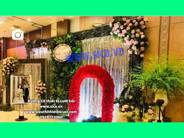 Xưởng sản xuất phông chụp hình cưới hoa cỏ giả