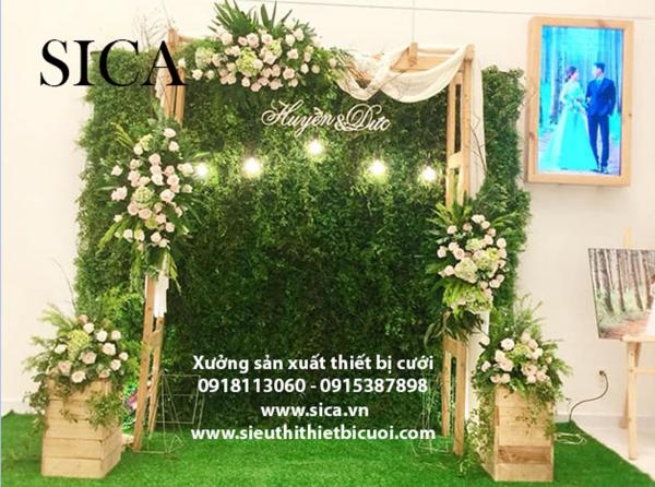 Tấm phông chụp hình kiểu cổng cưới sang trọng