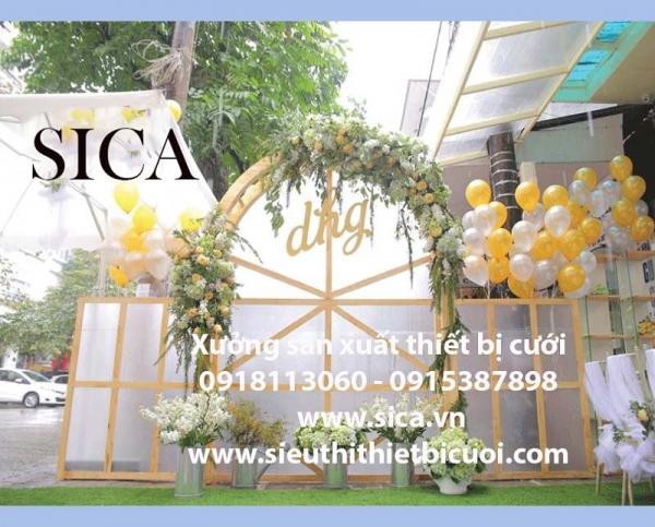 Mẫu tấm phông trang trí tiệc cưới