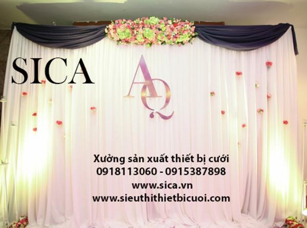 Backdrop đám cưới sang trọng