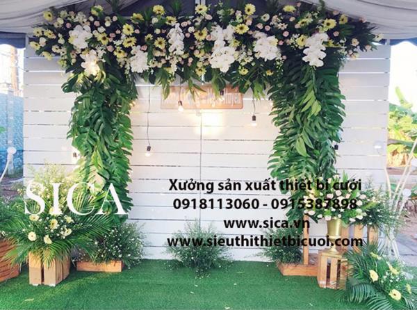 Kết hoa cổng cưới tấm phông chụp hình đẹp nhất