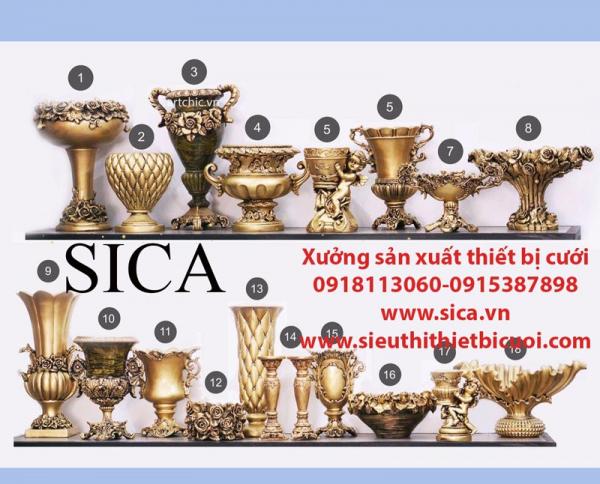 Thiết kế mẫu bình hoa poly đẹp