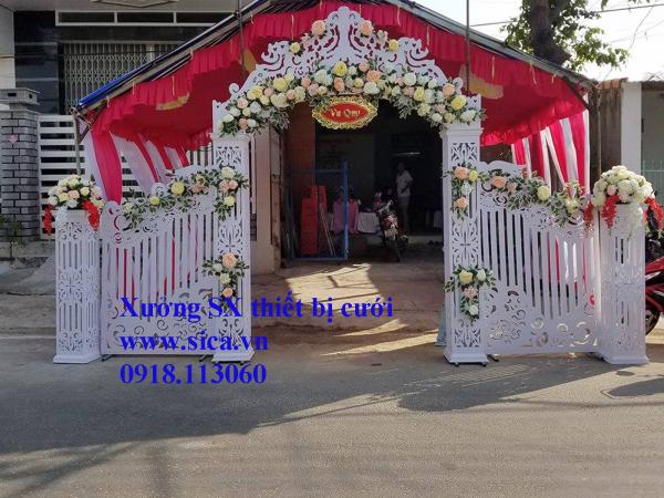 Cổng cưới hàng rào CNC hoa văn hiện đại