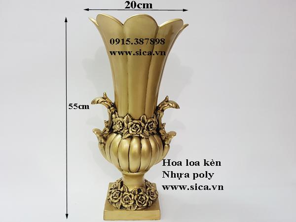 bình hoa poly cổ điển hoa sen