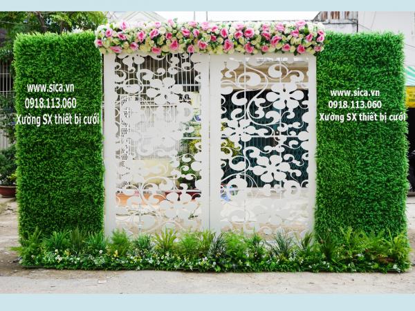 Sản xuất backdrop chụp hình nhà hàng tiệc cưới